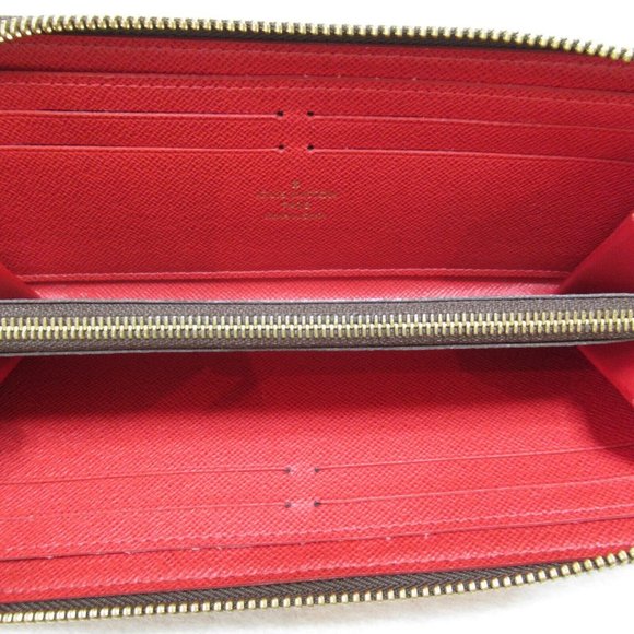 LOUIS VUITTON Portefeuille Clemence Long Wallet Damier Ebene Cerise Used - Picture 7 of 10